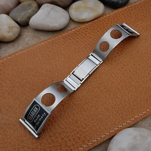 20mm 19mm Elgolux Rally GT Stainless Steel Unused nos 1970s Vintage Watch Band - Imagen 1 de 10