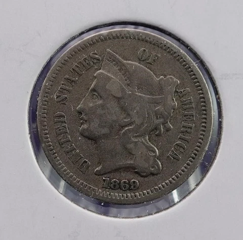 1869 3 cent nickel Cover