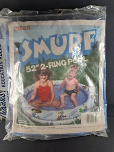 1982 Coleco Smurf Blow Up Pool rare. Nip. - Picture 1 of 2