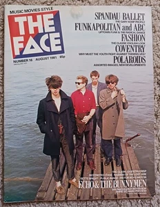 The FACE Magazine Aug 1981 Issue 16 Echo & The Bunnymen Cover UK - Picture 1 of 13