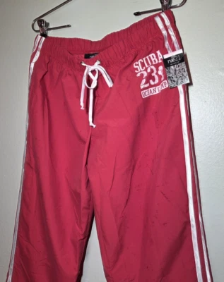 Pantalones Vintage Rue 21 Ocean Camp Años 90 Y2K EE. UU. Rayas Rojas NUEVOS NUEVOS CON ETIQUETAS Talla Grande Foto 1 de 4