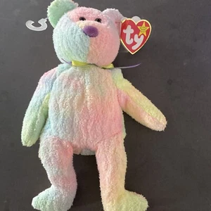 Ty Beanie Babies GROOVY Bear 1999 Retired Mint Condition w/Tags PE Pellets - Picture 1 of 6