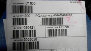 C1600 1600 UNSPECIFIED 1600 - Picture 1 of 2