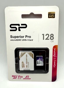 SP Superior Pro 128 GB Micro SDXC Ultra HD Memory Card UHS-I Card - Picture 1 of 2