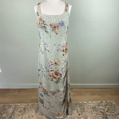 Stunning Vintage Y2K Rickie Freeman for Teri Jon Floral Fairy Silk Gown size 10 - Image 1 of 4