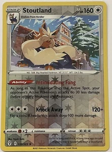Stoutland Reverse Holo Rare (135/203) Pokemon Evolving Skies SWSH07 Near Mint - Picture 1 of 2