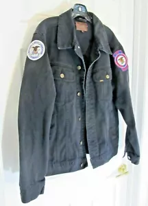 Giacca jeans denim nera NRA National Rifle Association Patriot Meds taglia Med. - Foto 1 di 12