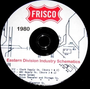 St Louis San Francisco Frisco Eastern Div Industry Track Schematics Pages on DVD - Picture 1 of 3