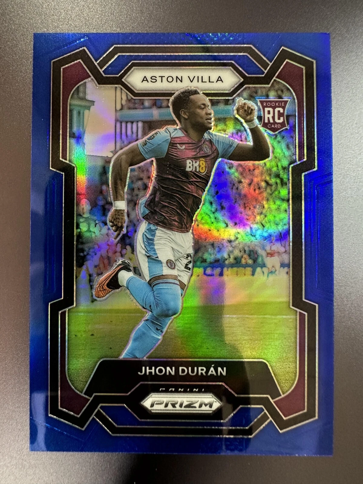 2023-24 Panini Prizm EPL Blue Prizm 063/299 - Rookie Jhon Duran Aston Villa