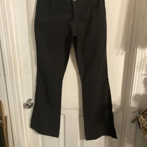 VINTAGE 80’s BLACK FLARE BELL 🔔 BOTTOM PANTS By Jr.S. COM SIZE 7 - Picture 1 of 6