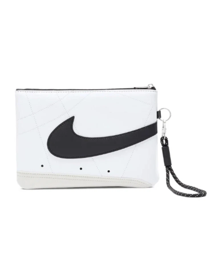 Nike Blazer Large Wristlet Bag Clutch white/black 7" .5" Unisex A25