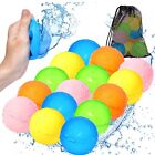Ucidci 15 Pcs Water Balloons Reusable Quick Fill - Self Sealing Silicone Wate...