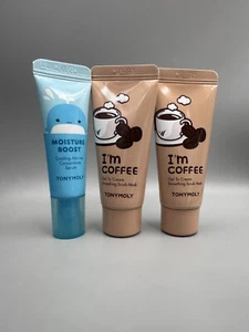 2x Tony Moly Minis I'm Coffee Mask Gel Scrub 15ml Moisture Boost Serum 10ml - Picture 1 of 2