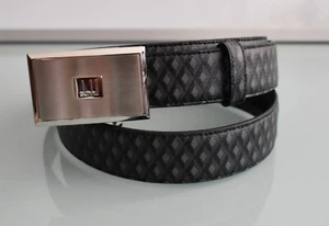 Dunhill Geometric Luggage Canvas Silver Automatic Buckle Belt One Size £295 - Picture 1 of 8