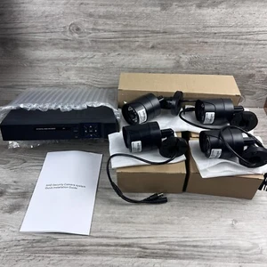 4CH DVR 1080P AHD Weatherproof Security Camera System 5MP Outdoor Audio CCTV US - Picture 1 of 6