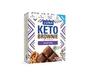 LUNA | Keto Brownie Bites - Made With Organic Almonds, Baked | Walnut Fudge, 4ct - Picture 1 of 4