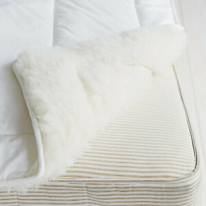 The White Company Wool Cotton Reversible Natural Fiber Crib Topper Eco NTATN