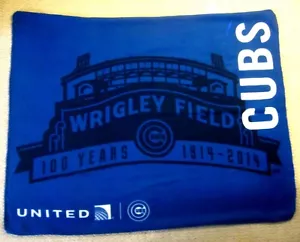 CHICAGO CUBS 100th Anniversary FLEECE BLANKET 1914-2014 58" x 46" - Picture 1 of 6
