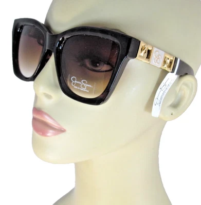 Очки солнцезащитные Jessica Simpson увеличенного размера черепаховый панцирь золотой логотип акценты J6344-TS - Изображение 1 из 4