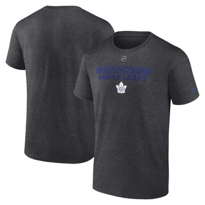 Men's Fanatics  Heather Charcoal Toronto Maple Leafs Authentic Pro Core Primary - Image 1 of 3