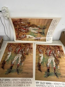 (3) Leroy Neiman Signed  My Old Man Kristy McNichol Promo Poster Print 20x28” - Picture 1 of 4