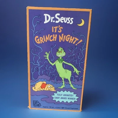 Dr Seuss It's Grinch Night VHS Cassette Tape 1992 Random House VTG 1977 TESTED - Image 1 of 4