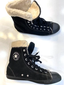 Converse Chuck Taylor All Star Dainty Hi-Top Sherpa Lined Size 9 NEW Black - Picture 1 of 10