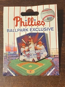 2025 Opening Day Philadelphia Phillies Lapel Pin Harper Schwarber Realmuto CBP - Picture 1 of 2