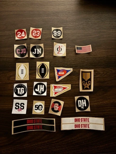 Ohio State Buckeyes Full Size Football Helmet Memorial Alternate Chinstrap Decal