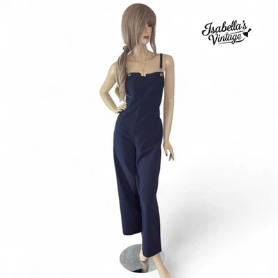 Mono Mono estilo delantal azul oscuro vintage años 80 M | Mameluco Utilitycore Foto 1 de 4