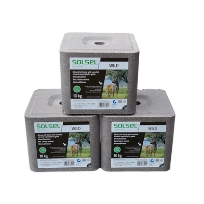 K+S KALI GMBH Solsel Wild 3x10kg Mineralstein Salzleckstein Leckstein