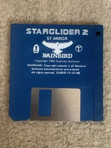 Starglider 2 Amiga / ST Vintage Computer Game Software Disk Only Rainbird - Afbeelding 1 van 2