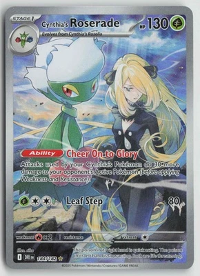 Cynthia's Roserade Illustration Rare SV10: Destined Rivals 184/182 NM - Image 1 of 2