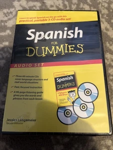 Spanish for Dummies Audio Set by Jessica Langemeier (2007, Compact Disc) New - Foto 1 di 2