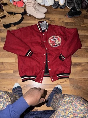 Nueva Chaqueta de Bombardero Universitario Reversible DivineNine Kappa Alpha Psi Phi Nu Pi 3X Foto 1 de 4