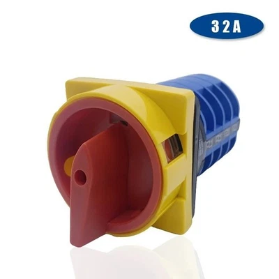 690V Rotary Cam Switch 32A 4 Pole 2 Position Changeover Padlock YMW26-32/4GS - Image 1 of 4