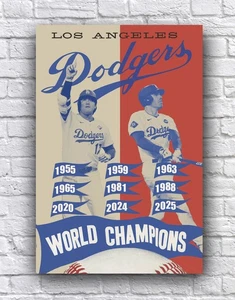 Póster de los Dodgers de Los Ángeles Freddie Freman Shohei Ohtani Campeones de la Serie Mundial - Imagen 1 de 1