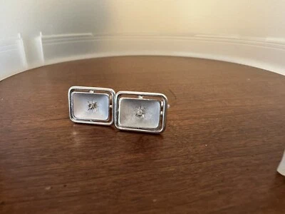 Gemelos Krementz plata esterlina estrás vintage Foto 1 de 2