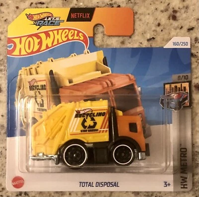 Hot Wheels TOTAL DISPOSAL GIALLO LET’S RACE NETFLIX 2024 1:64 - Immagine 1 di 2