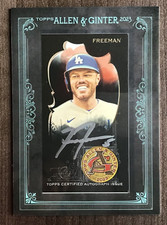 2023 Topps Allen & Ginter X Freddie Freeman Black Frame Mini Autograph #15/24