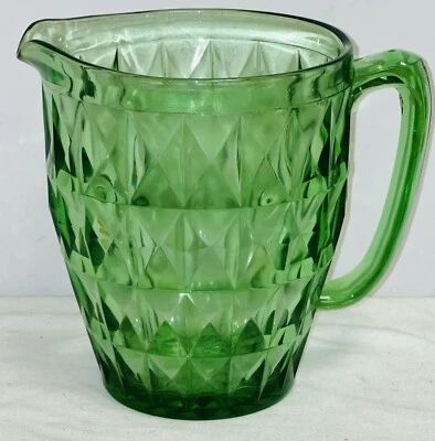 Jeannette WINDSOR GREEN  6 3/4" 52 oz PITCHER - Image 1 of 2