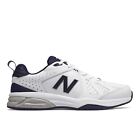 New Balance Homme Extra Coupe Large (6E) Baskets Cuir (624) Blanc/Marine
