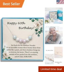 Hypoallergene Perlenkette - durchdachtes Geschenk zum 60. Geburtstag und darüber hinaus - Bild 1 von 9