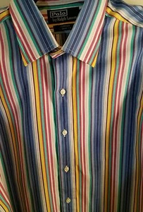 Men's Ralph Lauren POLO Long Sleeve Button Down Shirt Curham Classic Fit Large - Picture 1 of 4