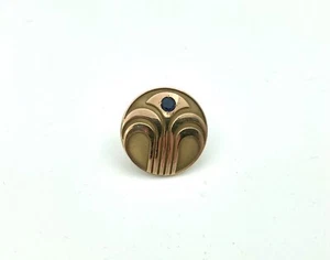 Nu Skin 10 Year Service Reward 1/10 10K Gold Pin - Symbolic Pin (Y) - Lapis Gem - Picture 1 of 5