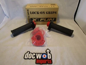 X FUN  BLACK  lock on grips with throttle fittings  Xgripb - Picture 1 of 3