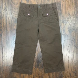 Old Navy Girls 14 Chino Pants Cropped Brown Cotton Casual - Picture 1 of 11
