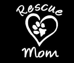 Rescue Mom Animal Rescue Pet Adoption JDM Window Car Truck Decal Sticker