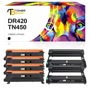 TN450 Toner DR420 Drum Compatible with Brother HL-2270DW HL2240 2280DW 7360N Lot - Picture 1 of 27