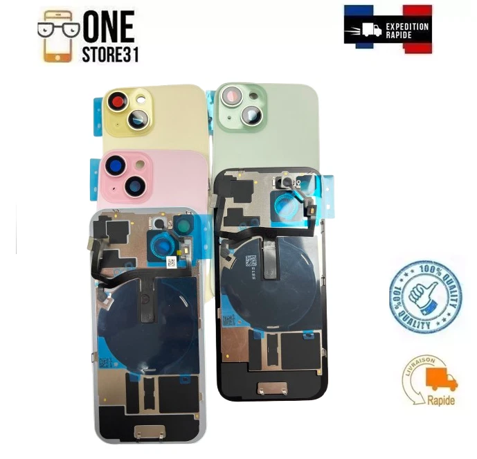 Complete Compatible Chassis Rear Window For iPhone 15 High Quality Logo - Image 1 of 1